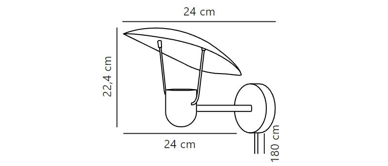 Fabiola Wall Light Dimensions