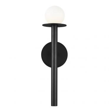 Nodes 1 Black Wall Light